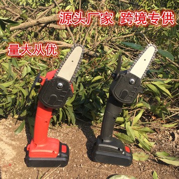 單手鋸 鋰電電動(dòng)充電小型家用戶(hù)外伐木鋸果園無(wú)線手持4寸單手鏈鋸