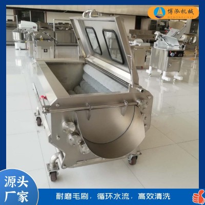 不銹鋼毛輥清洗機定制 土豆去皮機胡蘿卜清洗機設(shè)備 去泥脫皮機器