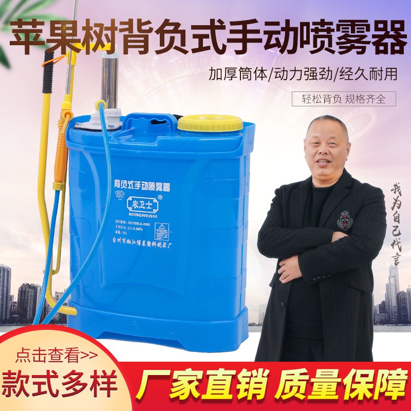20L廠家批發(fā)背負(fù)式手動(dòng)噴霧器打藥農(nóng)用消毒白鋼雙管氣壓式噴霧器