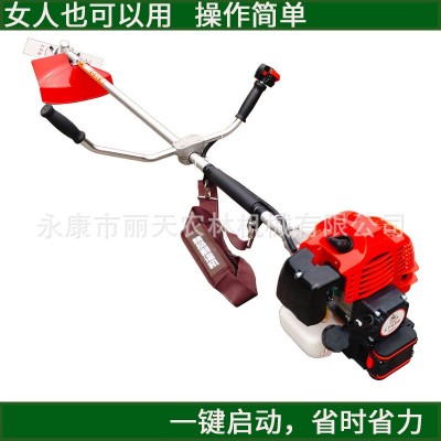 電啟動二沖程割草機側(cè)掛式割灌機背負式打草機