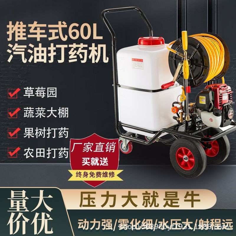 汽油打藥機(jī)手推式電動打藥機(jī)消毒養(yǎng)殖場專用農(nóng)用高壓四沖程噴霧器