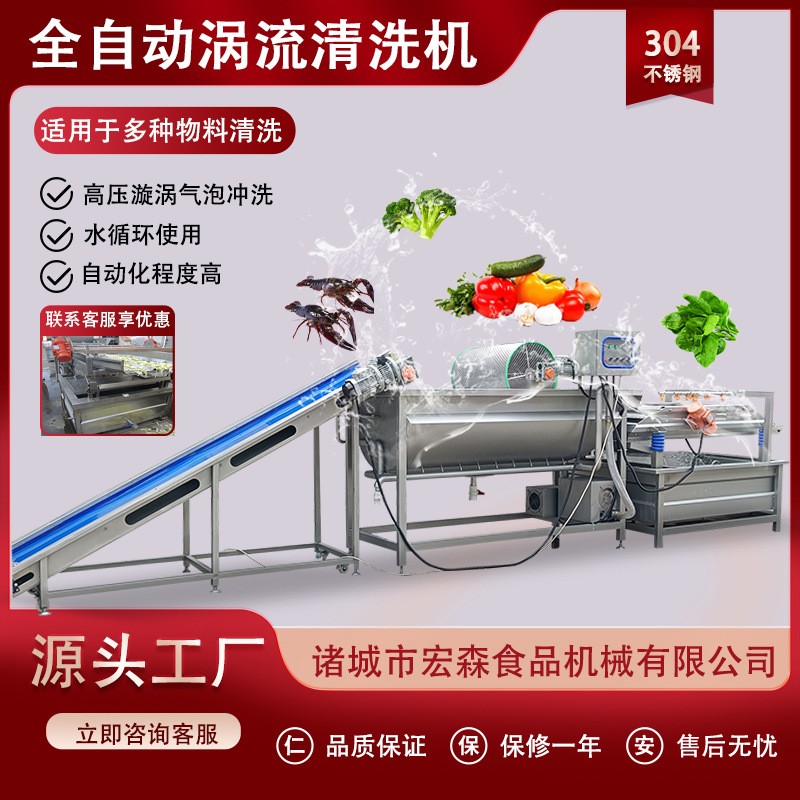 中央廚房萵苣片渦流清洗機土豆絲渦流洗菜機全自動渦流蔬菜清洗機