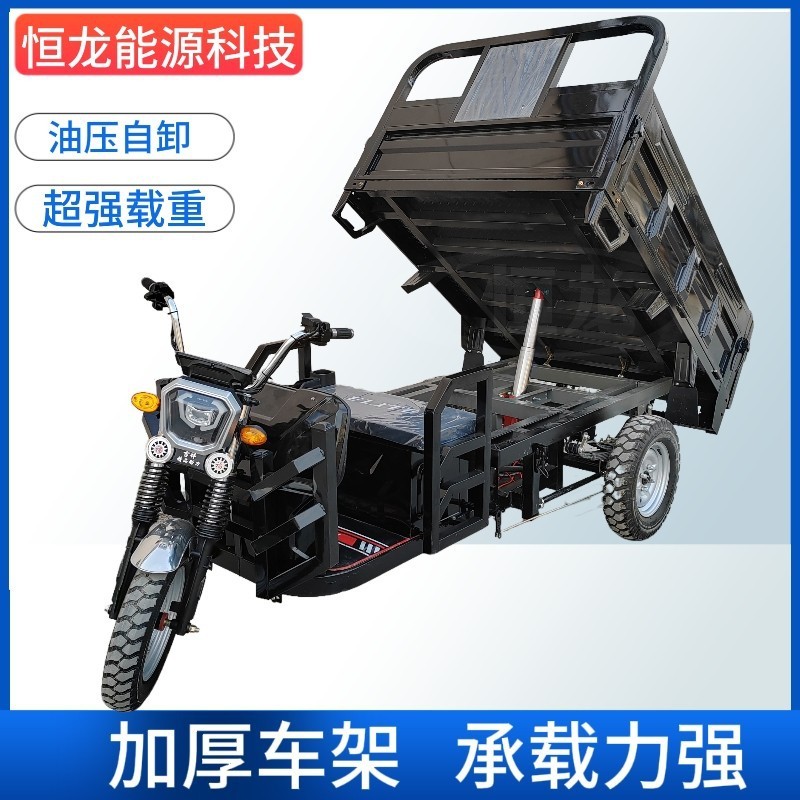 電動三輪車家用拉貨自卸款加重翻斗農用出口廠家電瓶車電動車