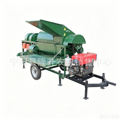 5T-1000型多功能脫粒機玉米高粱水稻小麥打粒 電柴兩用農用打豆機